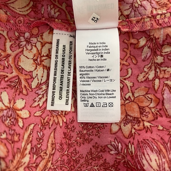 J. Crew Squareneck Puff-sleeve Cotton Blend Voile Top XL puff-sleeve Pink Floral - Picture 10 of 13